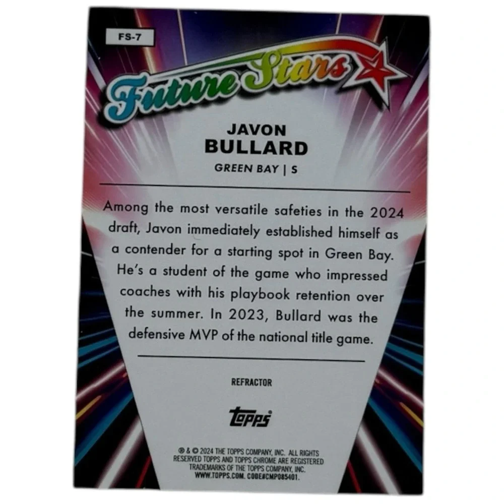 2024 Topps Chrome - Future Stars Refractor - Javon Bullard‎